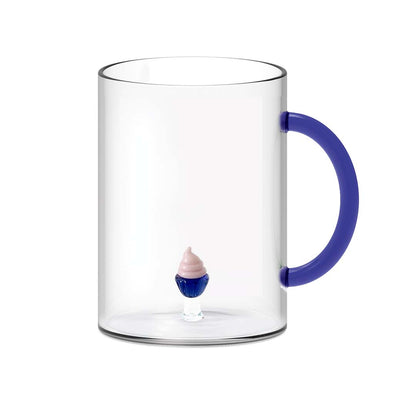 Mug in vetro con soggetto
