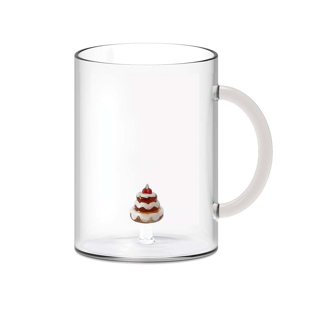 Mug in vetro con soggetto