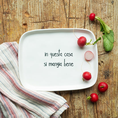 Vassoio Rettangolare "In questa Casa si mangia Bene"