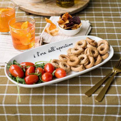Piatto Ovale L "È l'ora dell'Aperitivo"