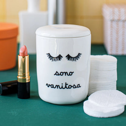 Portacotone con coperchio - Varie Scritte