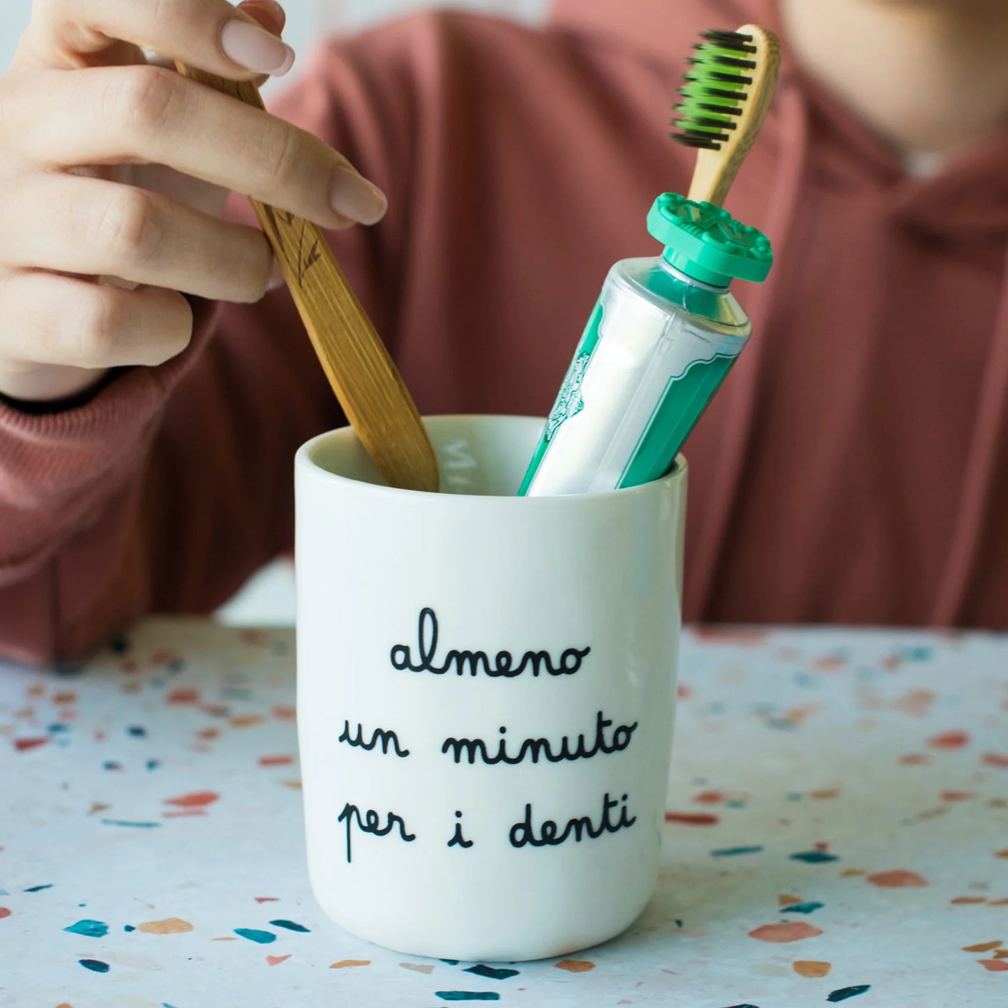 Portaspazzolino - Varie Scritte