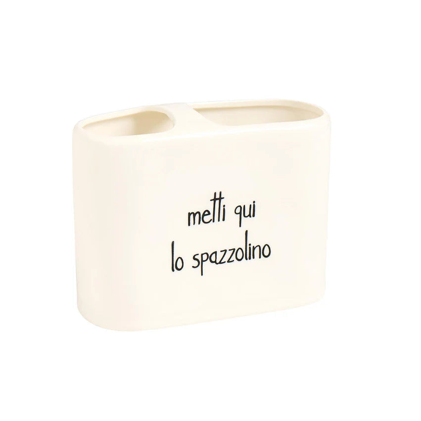 Portaspazzolino XL "Metti qui lo spazzolino"