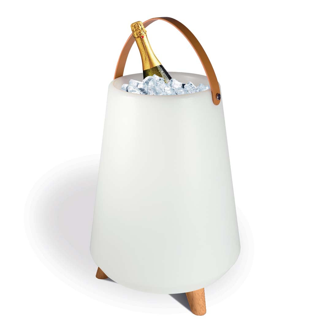 Secchiello Per Ghiaccio LED FUYO 3L – Lampada Da Tavolo 2 In 1 – Luce Calda/fredda – Resistente Spruzzi IP44