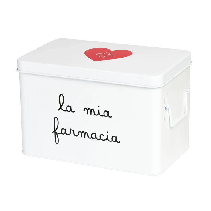 Scatola Acciaio L "La Mia Farmacia" - Vari Colori