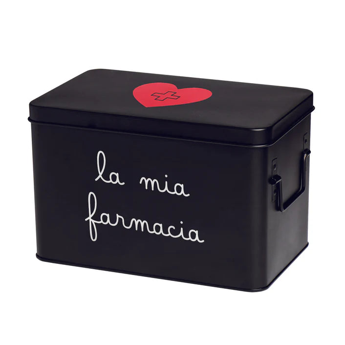 Scatola Acciaio L "La Mia Farmacia" - Vari Colori