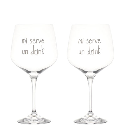 Set 2 Calici Cocktail "Mi serve un drink"