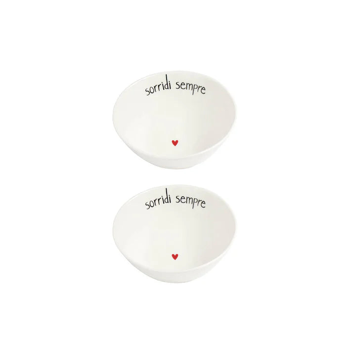 Set 2 Coppette "Sorridi Sempre"
