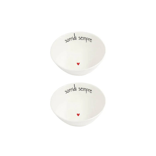 Set 2 Coppette "Sorridi Sempre"