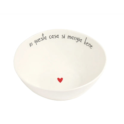 Insalatiera ø 20 "In questa casa si mangia bene"