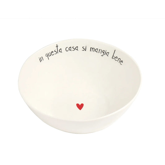 Insalatiera ø 20 "In questa casa si mangia bene"