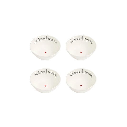 Set 4 Coppette "Che buono il pinzimonio"