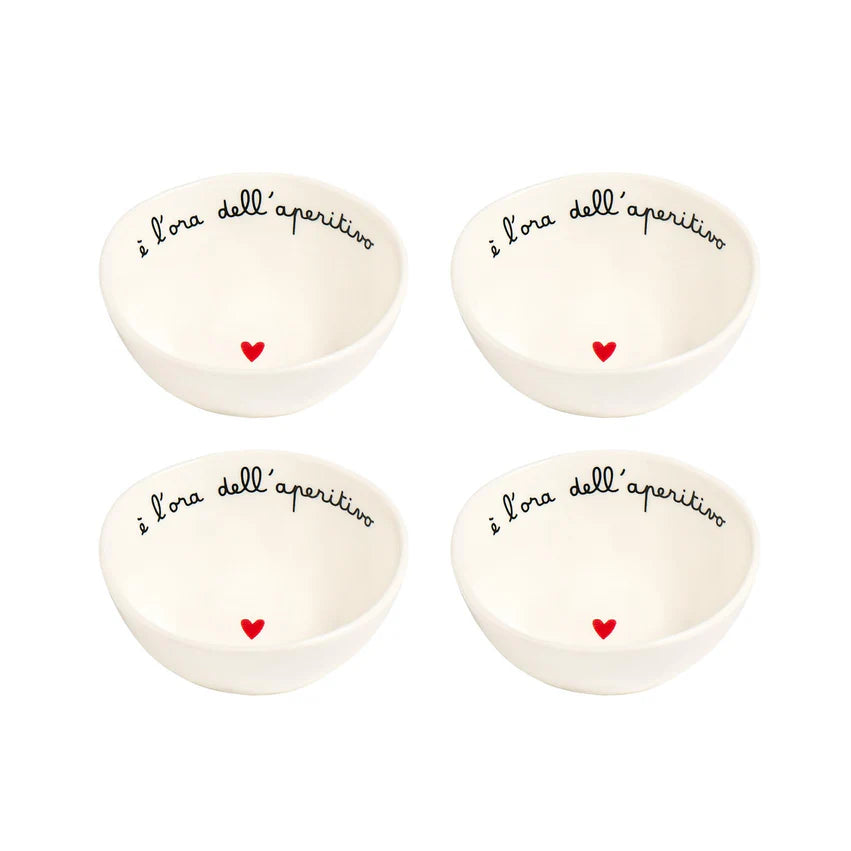 Set 4 Coppette "È l'ora dell'Aperitivo"