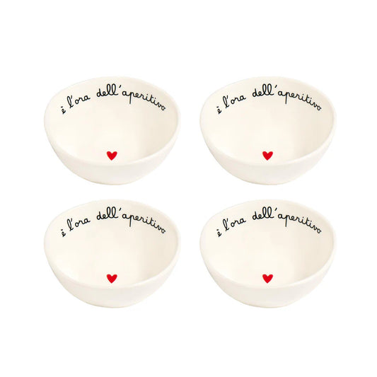 Set 4 Coppette "È l'ora dell'Aperitivo"