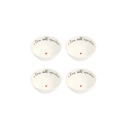 Set 4 Coppette "È l'ora dell'Aperitivo"