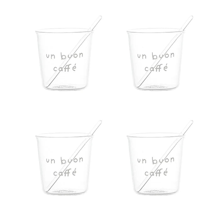 Set 4 Bicchierini "Un Buon Caffè"