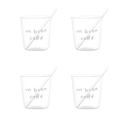 Set 4 Bicchierini "Un Buon Caffè"