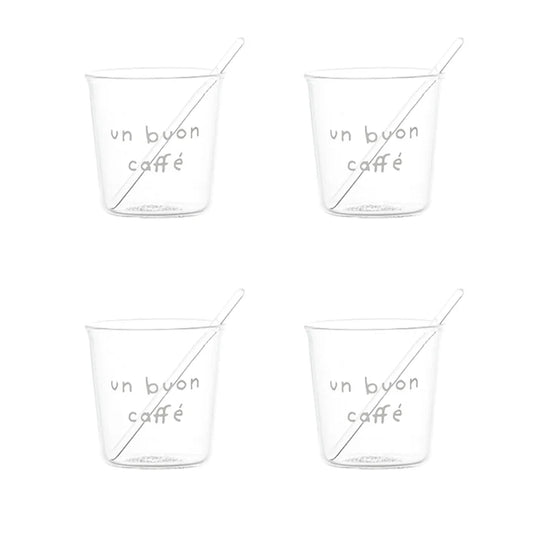 Set 4 Bicchierini "Un Buon Caffè"