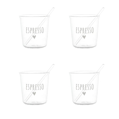 Set 4 Bicchierini "Espresso"