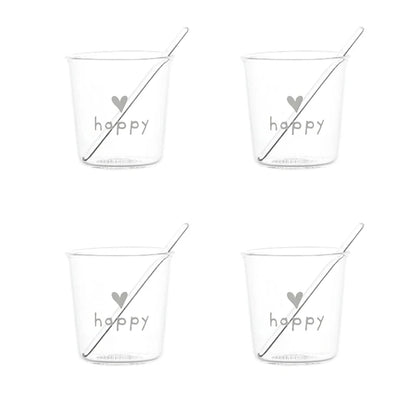 Set 4 Bicchierini "Happy"