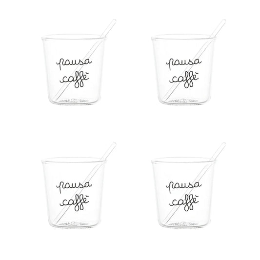 Set 4 Bicchierini "Pausa Caffè"