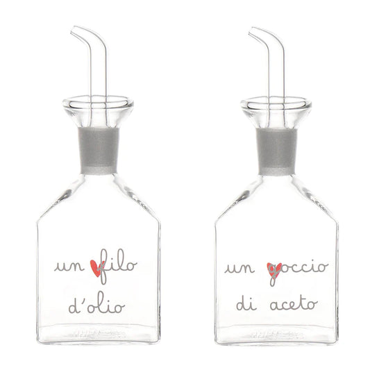 Set Olio-Aceto "Un filo d'olio-Un goccio di aceto"