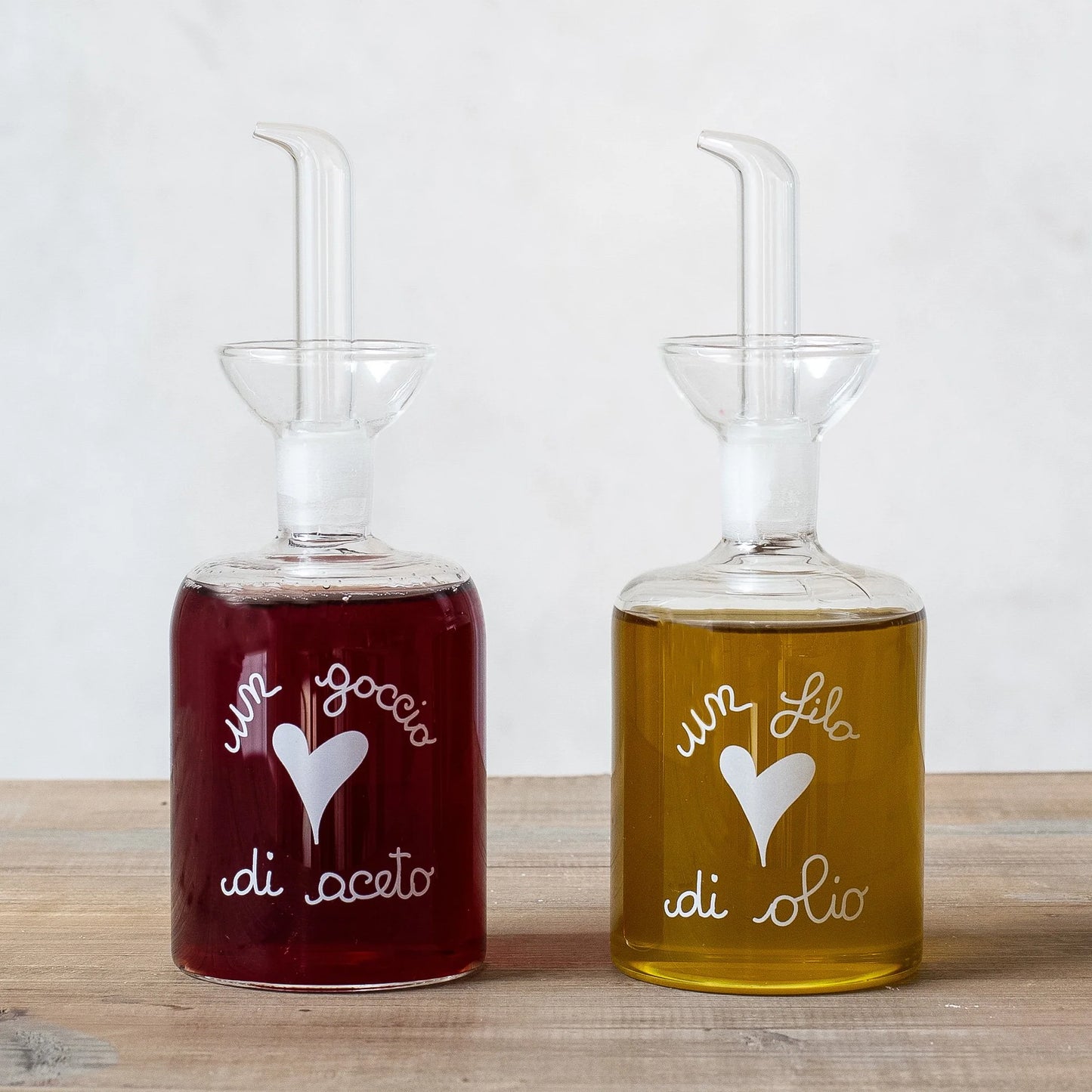 Set Olio-Aceto 250ml "Un Filo di Olio-Un Goccio di Aceto"