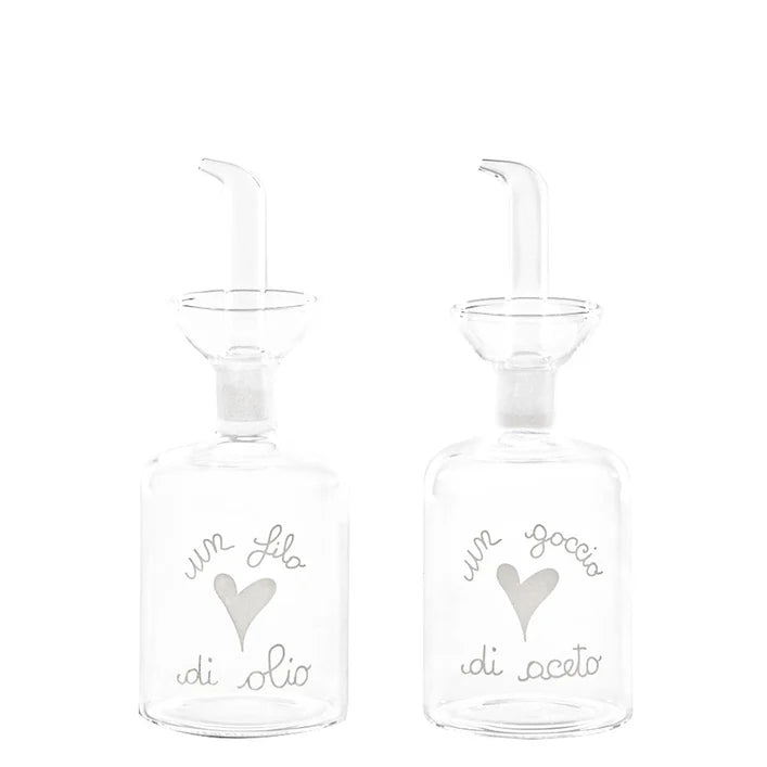 Set Olio-Aceto 250ml "Un Filo di Olio-Un Goccio di Aceto"