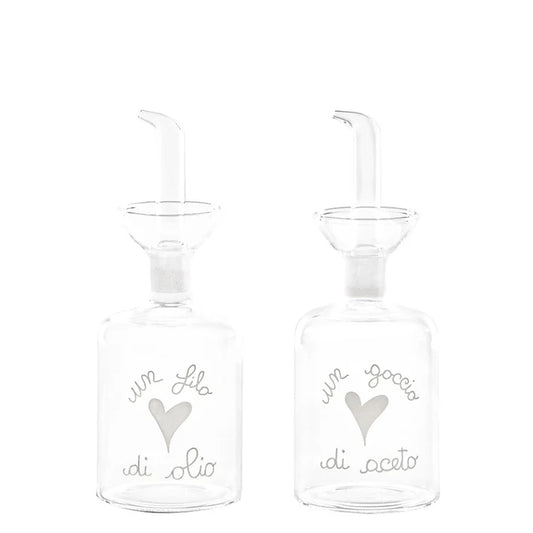 Set Olio-Aceto 250ml "Un Filo di Olio-Un Goccio di Aceto"