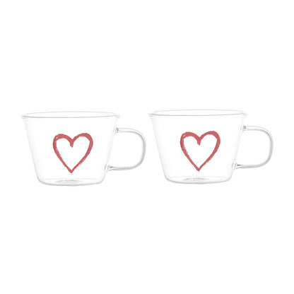 Set 2 Tazze Tè "Cuore Graffiti"