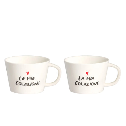 Set 2 Tazze colazione  "La mia Colazione"