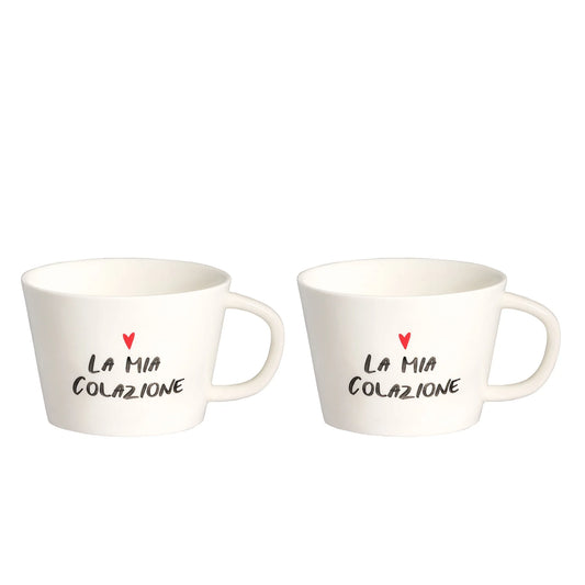 Set 2 Tazze colazione  "La mia Colazione"