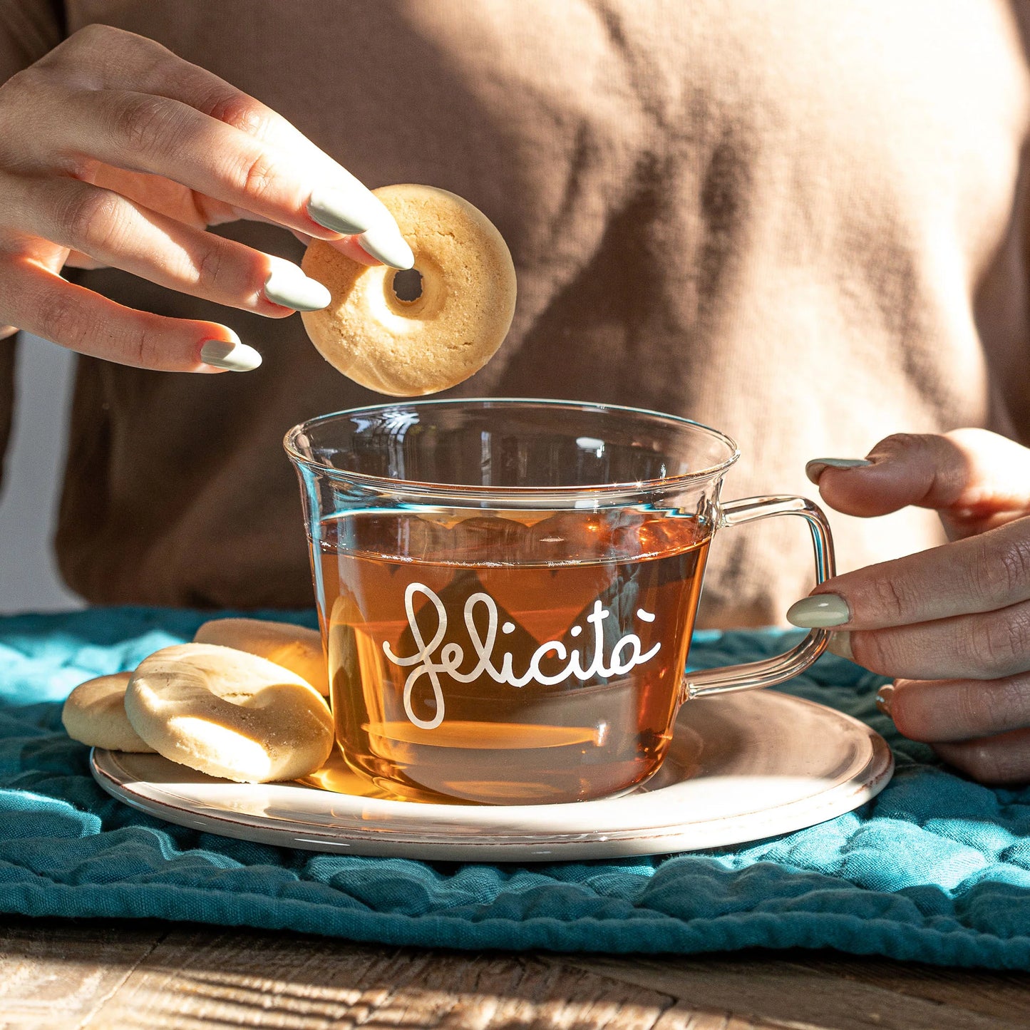 Set 2 Tazze Colazione "Felicità"