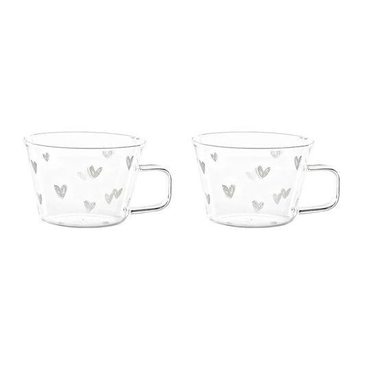 Set 2 Tazze Tè "Cuori"