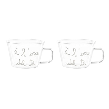 Set 2 Tazze Tè "È l'ora del Tè"