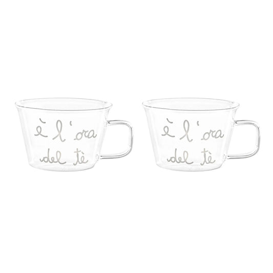 Set 2 Tazze Tè "È l'ora del Tè"