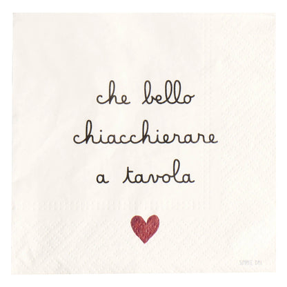 Set 20 Tovaglioli di Carta - Varie Scritte