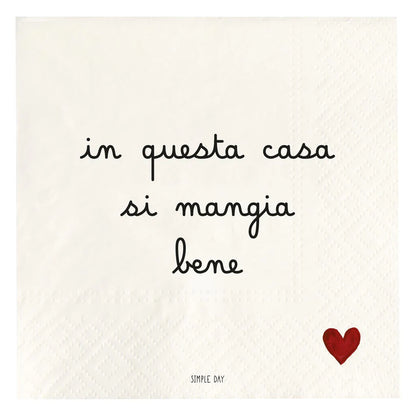Set 20 Tovaglioli di Carta - Varie Scritte