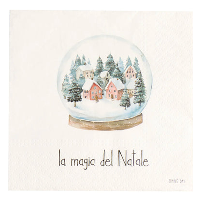 Set 20 Tovaglioli di Carta Natale - Varie Scritte