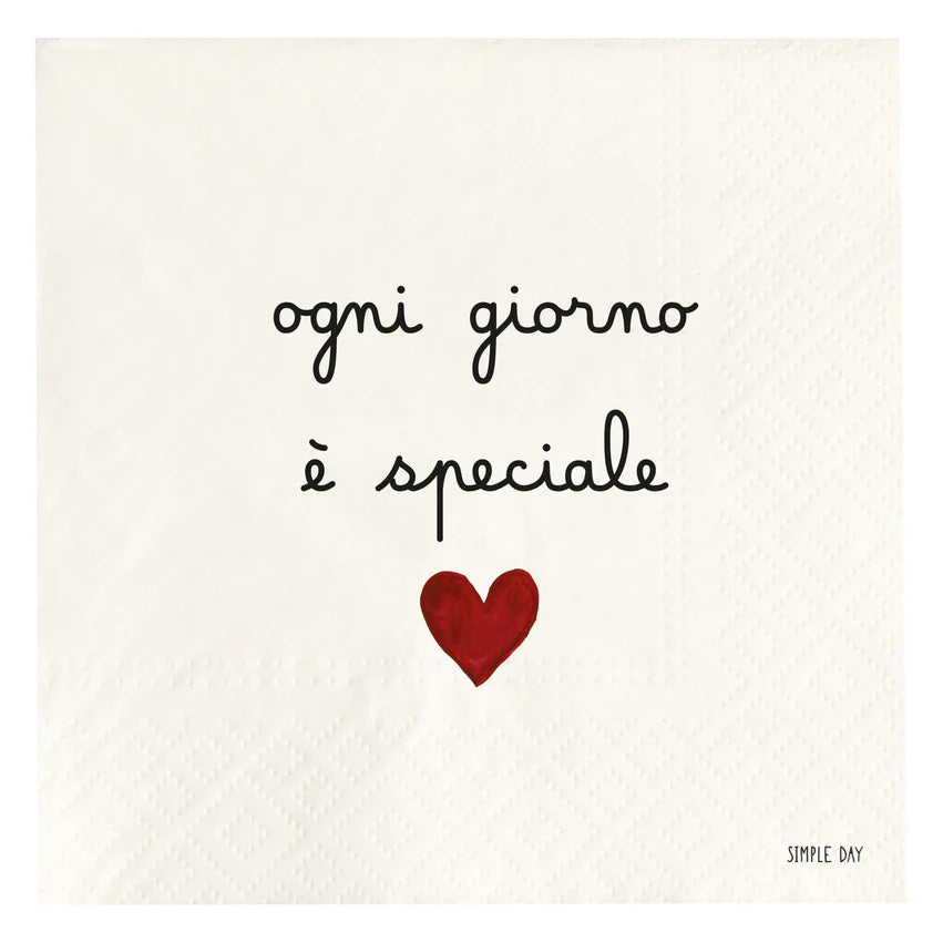 Set 20 Tovaglioli di Carta - Varie Scritte