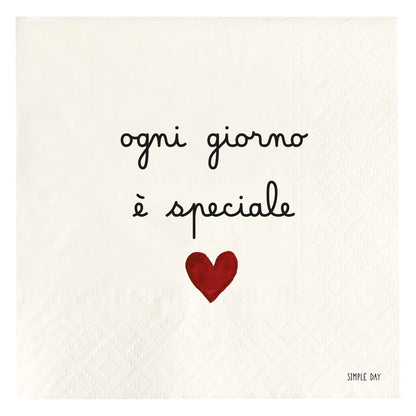 Set 20 Tovaglioli di Carta - Varie Scritte
