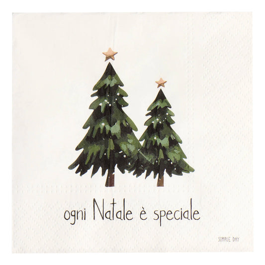 Set 20 Tovaglioli di Carta Natale - Varie Scritte