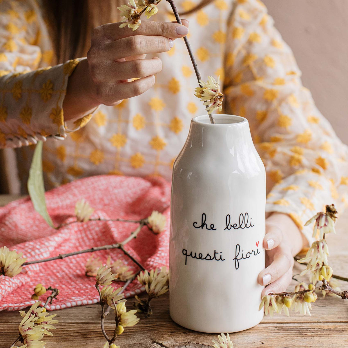 Vaso h19 cm "Che Belli questi Fiori"