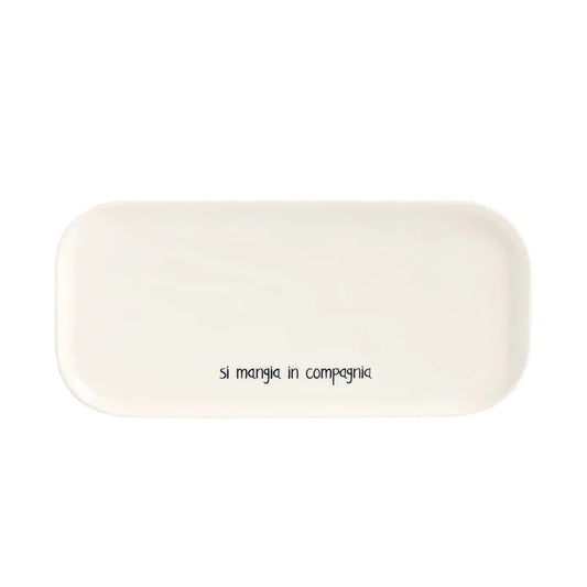 Vassoio Rettangolare "Si mangia in compagnia"