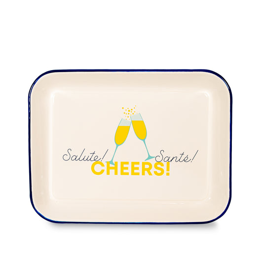 Vassoio in latta 34x25,5 cm - Varie Scritte