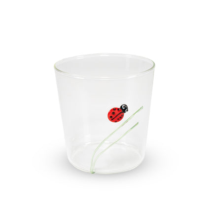Bicchiere con Decori Floreali