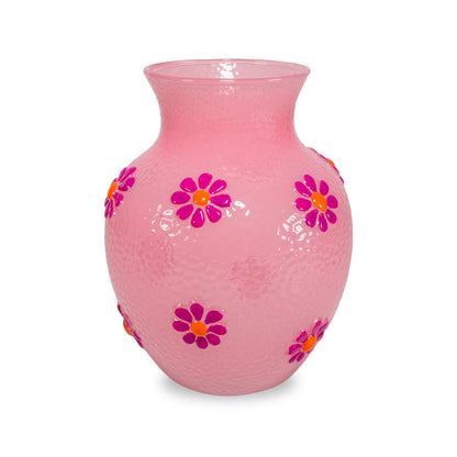 Vaso in Vetro Decorato - Vari Colori