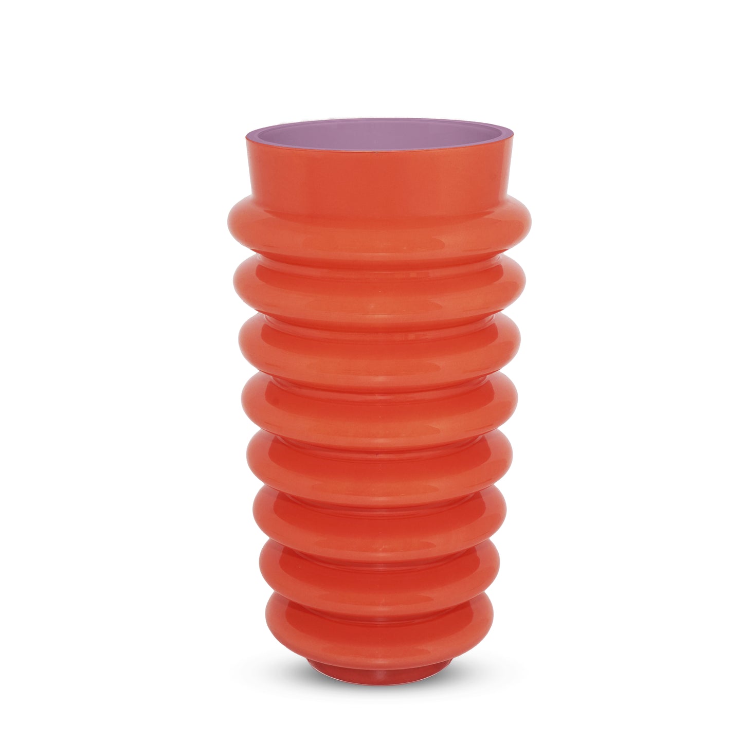 Vaso in Vetro L - Arancione/Rosa