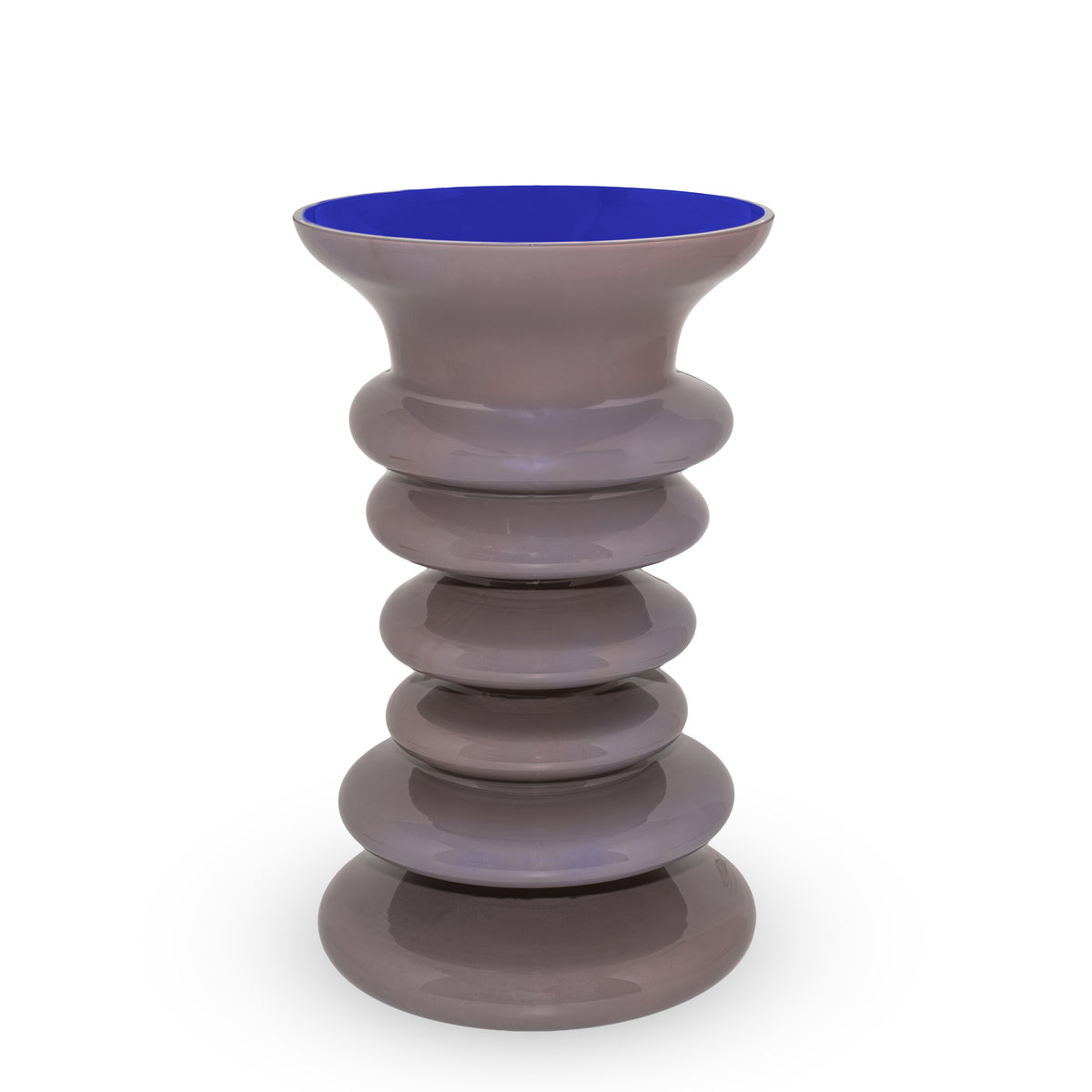 Vaso in Vetro L - Grigio/Blu